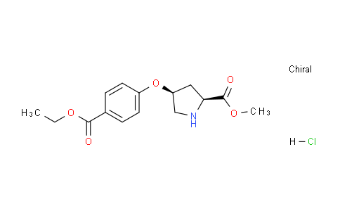 CAS No. 1354487-46-9, (2S,4S)-Methyl 4-(4-(ethoxycarbonyl)phenoxy)pyrrolidine-2-carboxylate hydrochloride