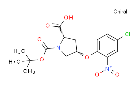 CAS No. 1354485-35-0, (2S,4S)-1-(tert-Butoxycarbonyl)-4-(4-chloro-2-nitrophenoxy)pyrrolidine-2-carboxylic acid
