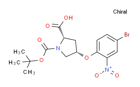 CAS No. 1354485-58-7, (2S,4S)-4-(4-Bromo-2-nitrophenoxy)-1-(tert-butoxycarbonyl)pyrrolidine-2-carboxylic acid