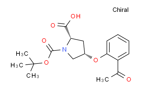 CAS No. 1266111-72-1, (2S,4S)-4-(2-Acetylphenoxy)-1-(tert-butoxycarbonyl)pyrrolidine-2-carboxylic acid
