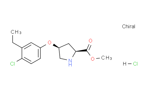 CAS No. 1354488-47-3, (2S,4S)-Methyl 4-(4-chloro-3-ethylphenoxy)pyrrolidine-2-carboxylate hydrochloride