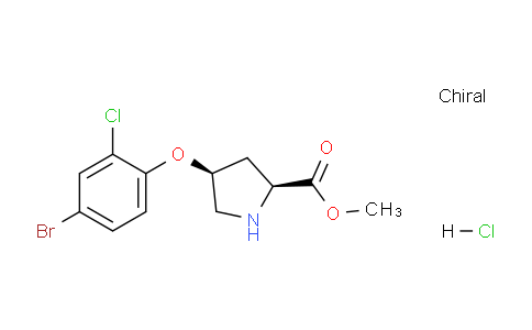 CAS No. 1354487-92-5, (2S,4S)-Methyl 4-(4-bromo-2-chlorophenoxy)pyrrolidine-2-carboxylate hydrochloride