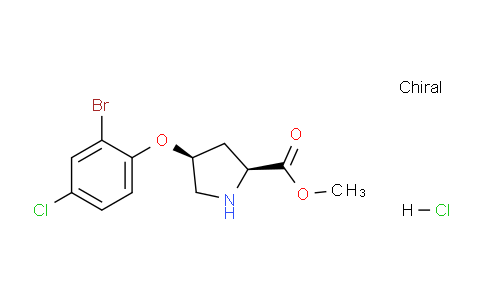CAS No. 1354487-24-3, (2S,4S)-Methyl 4-(2-bromo-4-chlorophenoxy)pyrrolidine-2-carboxylate hydrochloride