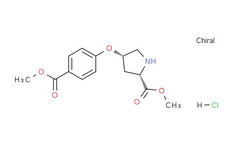 CAS No. 1354488-43-9, (2S,4S)-Methyl 4-(4-(methoxycarbonyl)phenoxy)pyrrolidine-2-carboxylate hydrochloride