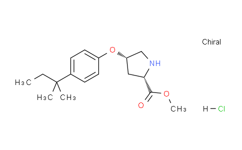 CAS No. 1354484-57-3, (2S,4S)-Methyl 4-(4-(tert-pentyl)phenoxy)pyrrolidine-2-carboxylate hydrochloride