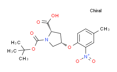 CAS No. 1354485-88-3, (2S,4S)-1-(tert-Butoxycarbonyl)-4-(4-methyl-2-nitrophenoxy)pyrrolidine-2-carboxylic acid