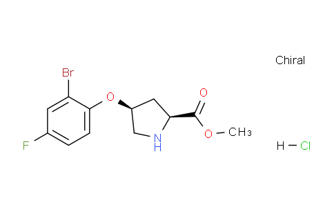 CAS No. 1354488-20-2, (2S,4S)-Methyl 4-(2-bromo-4-fluorophenoxy)pyrrolidine-2-carboxylate hydrochloride
