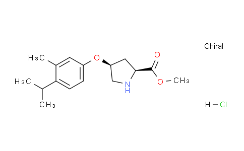 CAS No. 1354484-73-3, (2S,4S)-Methyl 4-(4-isopropyl-3-methylphenoxy)pyrrolidine-2-carboxylate hydrochloride