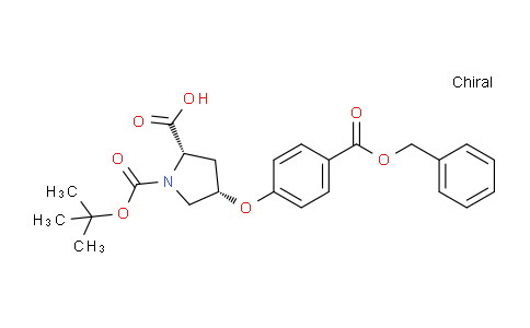 CAS No. 1354487-27-6, (2S,4S)-4-(4-((Benzyloxy)carbonyl)phenoxy)-1-(tert-butoxycarbonyl)pyrrolidine-2-carboxylic acid