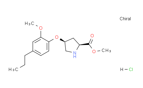 CAS No. 1354484-64-2, (2S,4S)-Methyl 4-(2-methoxy-4-propylphenoxy)pyrrolidine-2-carboxylate hydrochloride