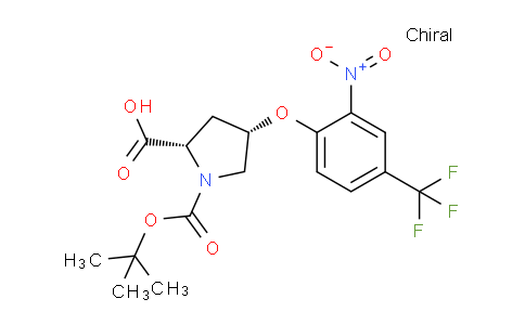 CAS No. 1354484-53-9, (2S,4S)-1-(tert-Butoxycarbonyl)-4-(2-nitro-4-(trifluoromethyl)phenoxy)pyrrolidine-2-carboxylic acid