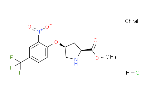 CAS No. 1354486-89-7, (2S,4S)-Methyl 4-(2-nitro-4-(trifluoromethyl)phenoxy)pyrrolidine-2-carboxylate hydrochloride
