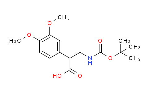 CAS No. 683218-93-1, 3-((tert-Butoxycarbonyl)amino)-2-(3,4-dimethoxyphenyl)propanoic acid