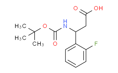CAS No. 284493-56-7, 3-((tert-Butoxycarbonyl)amino)-3-(2-fluorophenyl)propanoic acid
