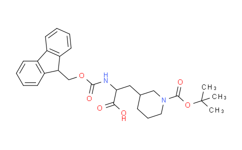 CAS No. 457060-97-8, 2-((((9H-Fluoren-9-yl)methoxy)carbonyl)amino)-3-(1-(tert-butoxycarbonyl)piperidin-3-yl)propanoic acid