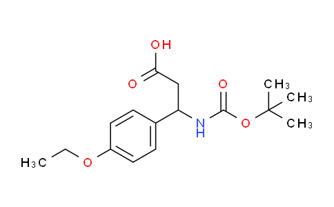 CAS No. 453557-72-7, 3-((tert-Butoxycarbonyl)amino)-3-(4-ethoxyphenyl)propanoic acid