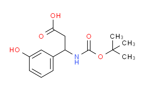 CAS No. 284493-68-1, 3-((tert-Butoxycarbonyl)amino)-3-(3-hydroxyphenyl)propanoic acid