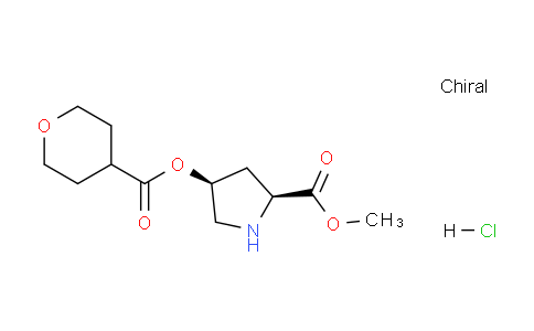 CAS No. 1354486-82-0, (2S,4S)-Methyl 4-((tetrahydro-2H-pyran-4-carbonyl)oxy)pyrrolidine-2-carboxylate hydrochloride
