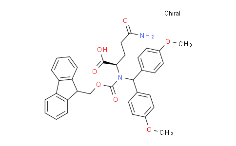 CAS No. 210645-01-5, (R)-2-((((9H-Fluoren-9-yl)methoxy)carbonyl)(bis(4-methoxyphenyl)methyl)amino)-5-amino-5-oxopentanoic acid