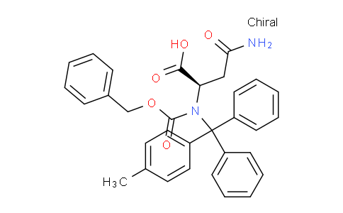 CAS No. 200276-64-8, (R)-4-Amino-2-(((benzyloxy)carbonyl)(diphenyl(p-tolyl)methyl)amino)-4-oxobutanoic acid