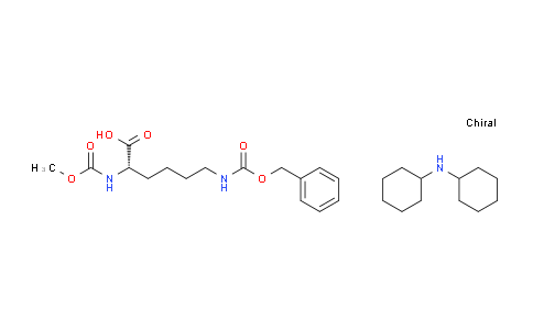 CAS No. 218938-69-3, Dicyclohexylamine (S)-6-(((benzyloxy)carbonyl)amino)-2-((methoxycarbonyl)amino)hexanoate