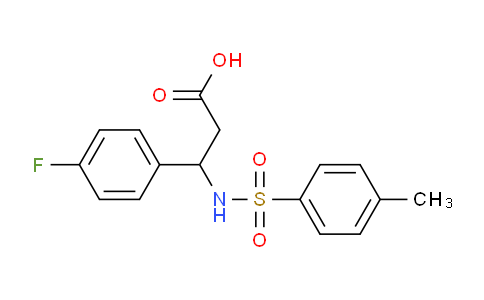 CAS No. 332052-57-0, 3-(4-Fluorophenyl)-3-(4-methylphenylsulfonamido)propanoic acid