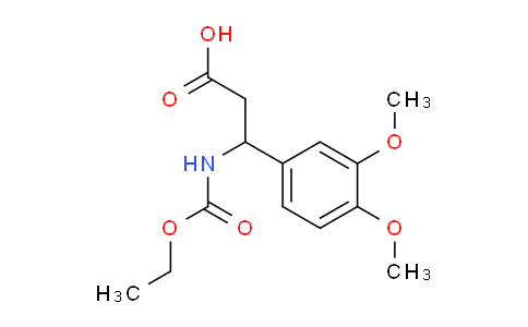 CAS No. 332052-76-3, 3-(3,4-Dimethoxyphenyl)-3-((ethoxycarbonyl)amino)propanoic acid
