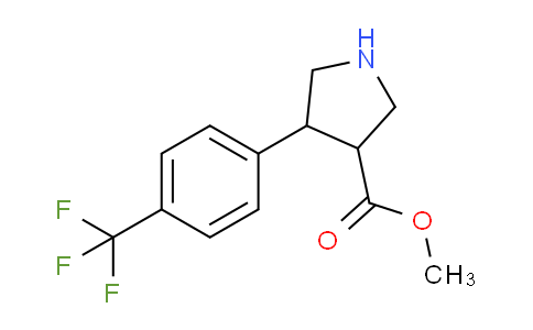 CAS No. 1022224-85-6, Methyl 4-(4-(trifluoromethyl)phenyl)pyrrolidine-3-carboxylate