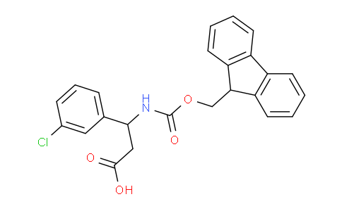 CAS No. 284492-15-5, 3-((((9H-fluoren-9-yl)methoxy)carbonyl)amino)-3-(3-chlorophenyl)propanoic acid