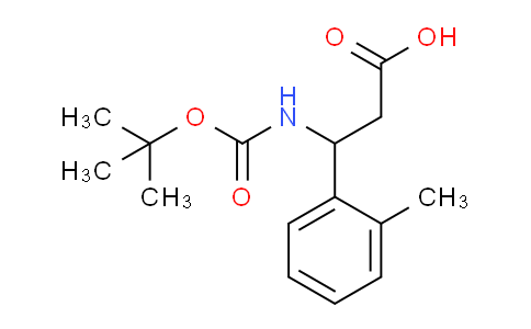 CAS No. 284493-54-5, 3-((tert-Butoxycarbonyl)amino)-3-(o-tolyl)propanoic acid