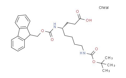 CAS No. 268542-17-2, (S)-4-((((9H-Fluoren-9-yl)methoxy)carbonyl)amino)-8-((tert-butoxycarbonyl)amino)octanoic acid
