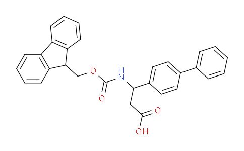 CAS No. 269078-79-7, 3-((((9H-Fluoren-9-yl)methoxy)carbonyl)amino)-3-([1,1'-biphenyl]-4-yl)propanoic acid