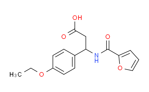CAS No. 385400-96-4, 3-(4-Ethoxyphenyl)-3-(furan-2-carboxamido)propanoic acid