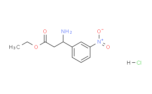 CAS No. 283613-07-0, Ethyl 3-amino-3-(3-nitrophenyl)propanoate, HCl