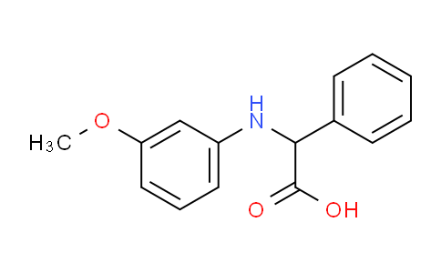 CAS No. 725252-88-0, 2-((3-methoxyphenyl)amino)-2-phenylacetic acid