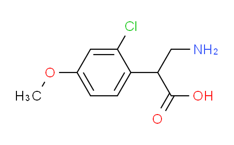 CAS No. 881040-22-8, 3-Amino-2-(2-chloro-4-methoxyphenyl)propanoic acid