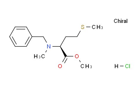 CAS No. 1272754-99-0, (S)-Methyl 2-(benzyl(methyl)amino)-4-(methylthio)butanoate hydrochloride