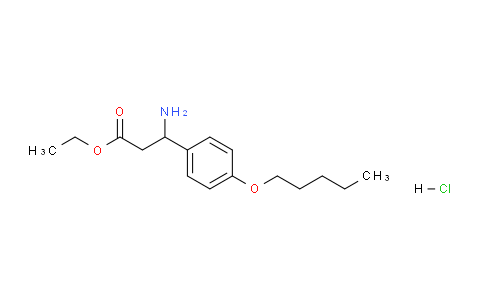 CAS No. 1049735-51-4, Ethyl 3-Amino-3-(4-(pentyloxy)phenyl)propanoate hydrochloride