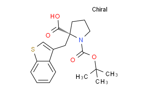 CAS No. 959576-48-8, (R)-2-(Benzo[b]thiophen-3-ylmethyl)-1-(tert-butoxycarbonyl)pyrrolidine-2-carboxylic acid