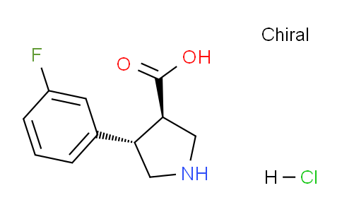 CAS No. 1284227-02-6, trans-4-(3-Fluorophenyl)pyrrolidine-3-carboxylic acid hydrochloride