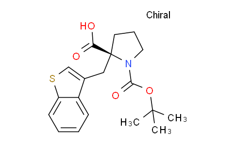 CAS No. 1217803-69-4, (S)-2-(Benzo[b]thiophen-3-ylmethyl)-1-(tert-butoxycarbonyl)pyrrolidine-2-carboxylic acid