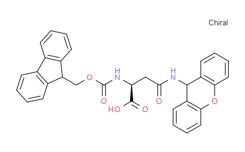 CAS No. 185031-78-1, (S)-2-((((9H-Fluoren-9-yl)methoxy)carbonyl)amino)-4-((9H-xanthen-9-yl)amino)-4-oxobutanoic acid