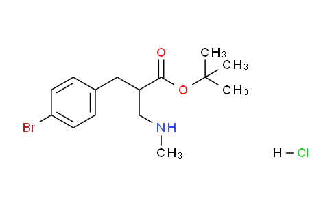 CAS No. 1159822-24-8, tert-Butyl 2-(4-bromobenzyl)-3-(methylamino)propanoate hydrochloride