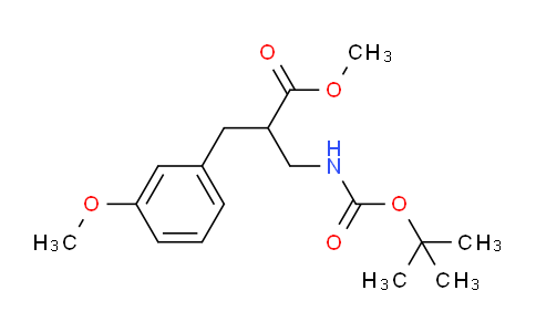 CAS No. 220117-40-8, Methyl 3-((tert-butoxycarbonyl)amino)-2-(3-methoxybenzyl)propanoate