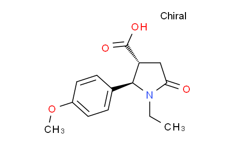 CAS No. 1087712-61-5, (2R,3R)-1-Ethyl-2-(4-methoxyphenyl)-5-oxopyrrolidine-3-carboxylic acid