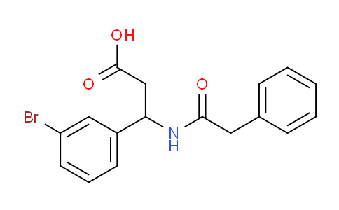 CAS No. 1017789-68-2, 3-(3-Bromophenyl)-3-(2-phenylacetamido)propanoic acid