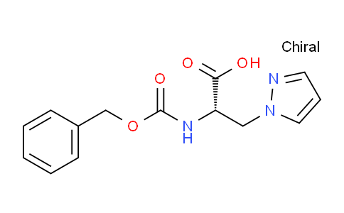 CAS No. 20945-53-3, (S)-2-(((Benzyloxy)carbonyl)amino)-3-(1H-pyrazol-1-yl)propanoic acid