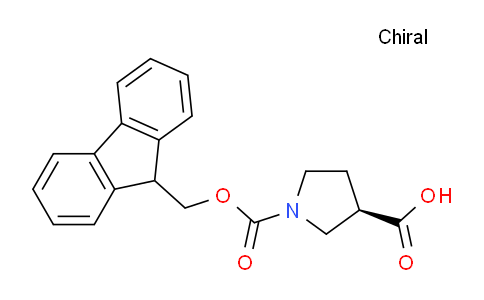 CAS No. 193693-65-1, (R)-1-(((9H-Fluoren-9-yl)methoxy)carbonyl)pyrrolidine-3-carboxylic acid