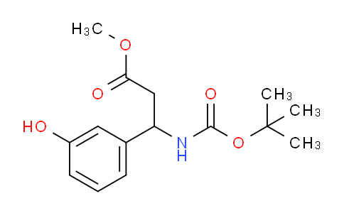 CAS No. 1423134-61-5, methyl 3-((tert-butoxycarbonyl)amino)-3-(3-hydroxyphenyl)propanoate