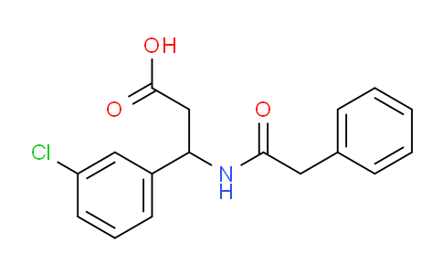 CAS No. 262429-48-1, 3-(3-Chlorophenyl)-3-(2-phenylacetamido)propanoic acid